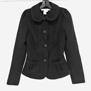 Vintage Black Form Fitting Knit Jacket